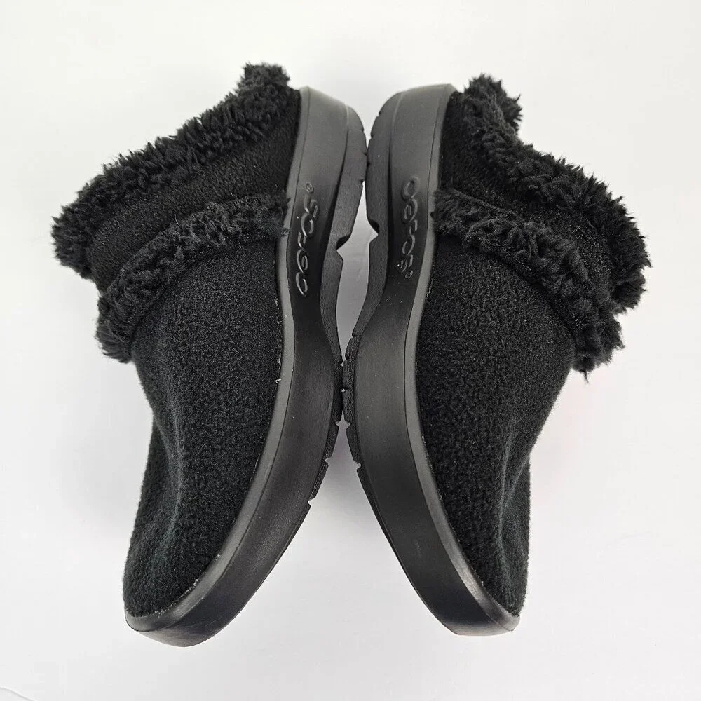 OOFOS OOcoozie Mule Shoe Black Sherpa US 7/EU 38 - Picture 5 of 10